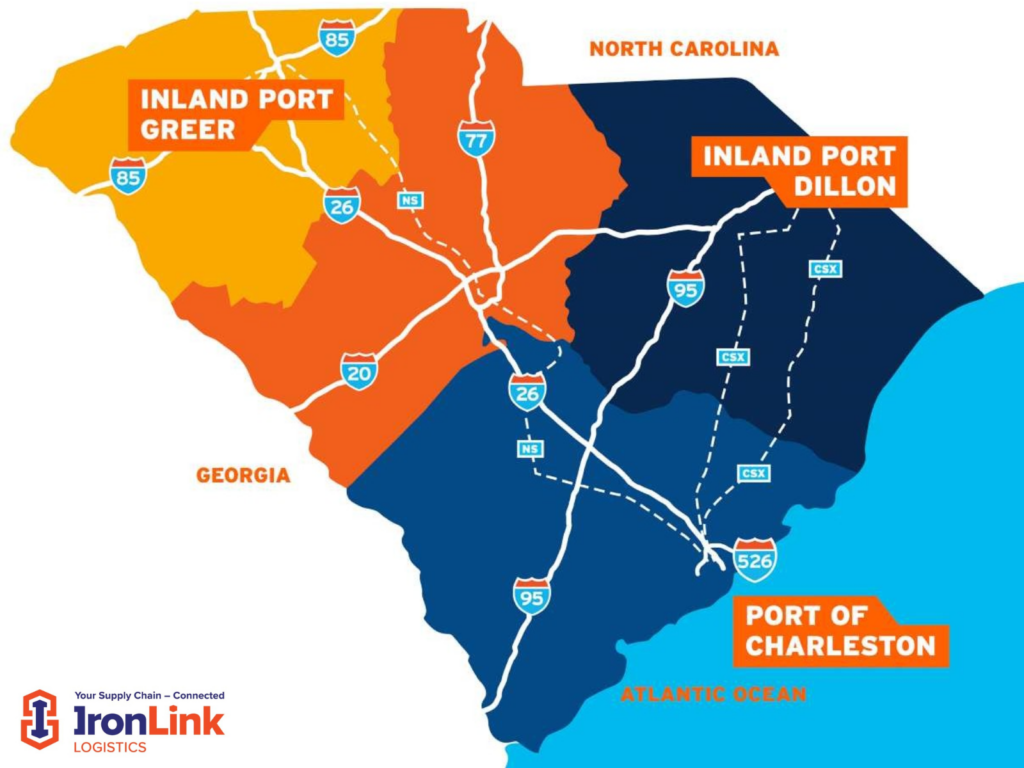 Map of Port of Charleston 3PL